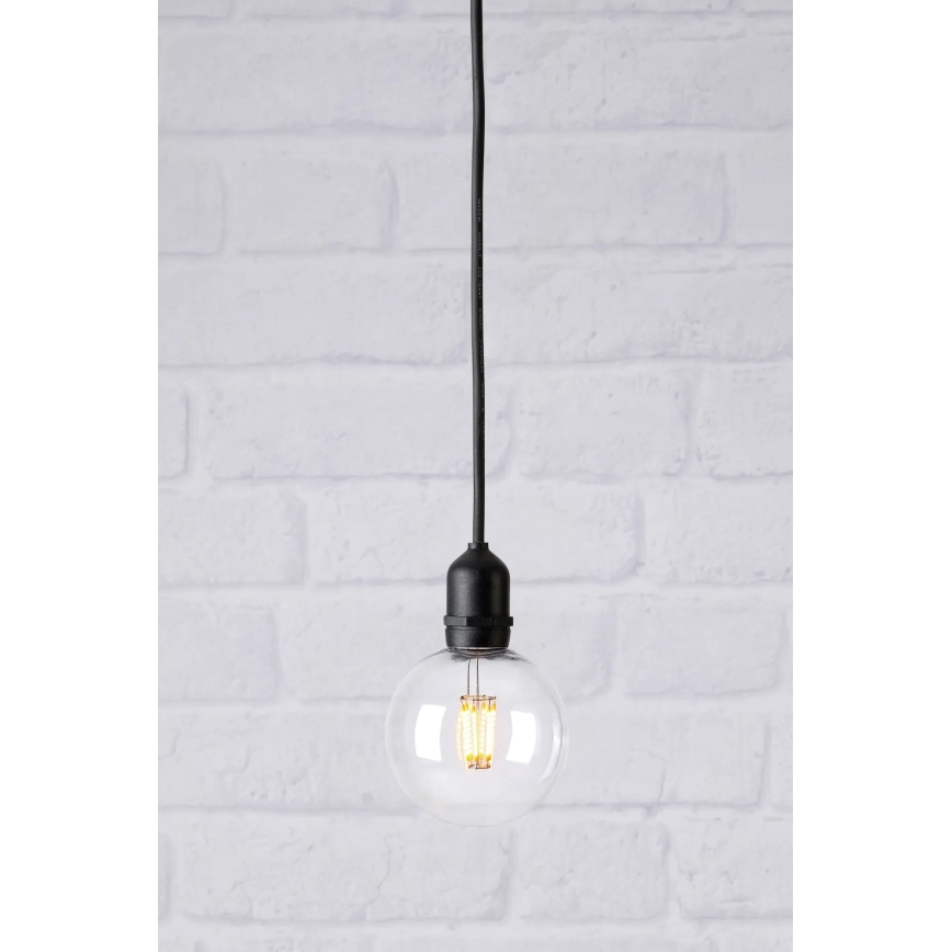 Markslöjd 107989 - Lampada a sospensione da esterni LED GARDEN24 LED/2,86W/24V IP44 nero/trasparente