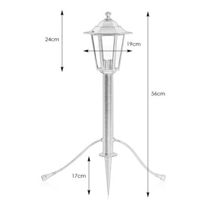 Markslöjd 107991 - Lampada da esterno LED GARDEN24 LED/3W/24V 39 cm IP44 nera