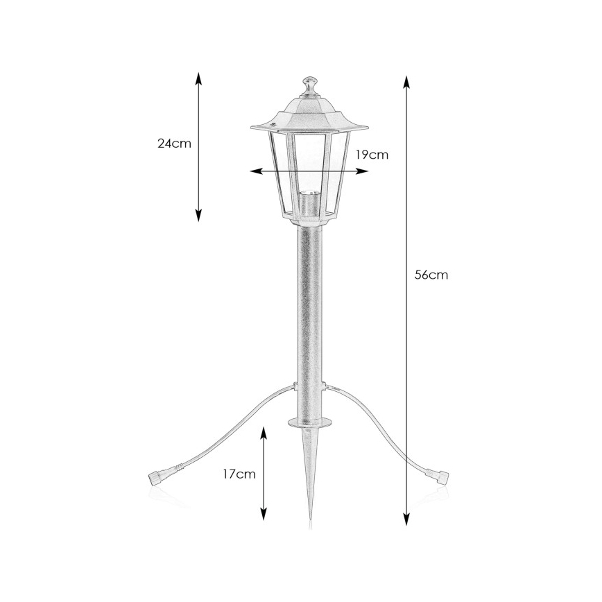 Markslöjd 107991 - Lampada da esterno LED GARDEN24 LED/3W/24V 39 cm IP44 nera