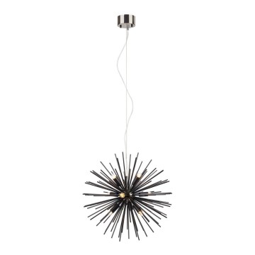 Markslöjd 108048 - Lampadario su filo SOLEIL 9xE14/20W/230V nero