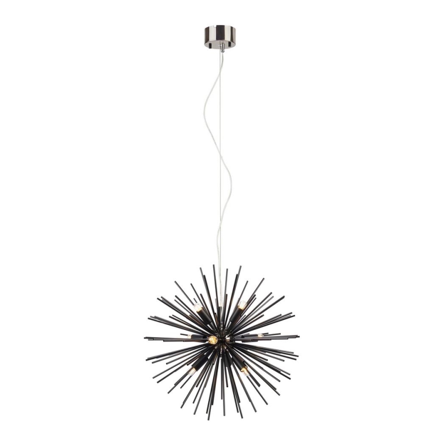 Markslöjd 108048 - Lampadario su filo SOLEIL 9xE14/20W/230V nero