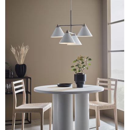 Markslöjd 108077 - Lampadario su filo KLINT 4xE14/40W/230V bianco