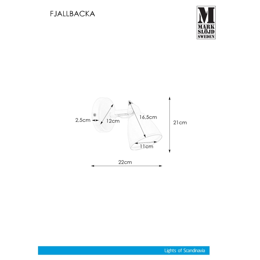 Markslöjd 108082 - Applique da bagno FJÄLLBACKA 1xG9/20W/230V IP44