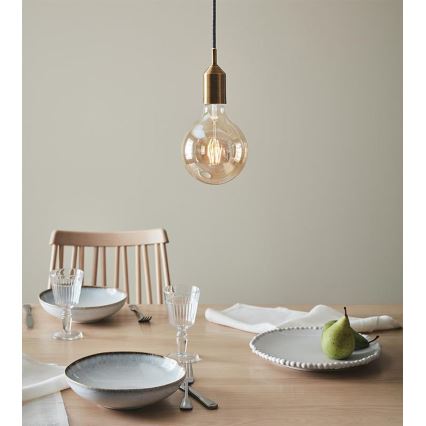 Markslöjd 108098 - Lampadario su filo BRONX 1xE27/60W/230V bronzo