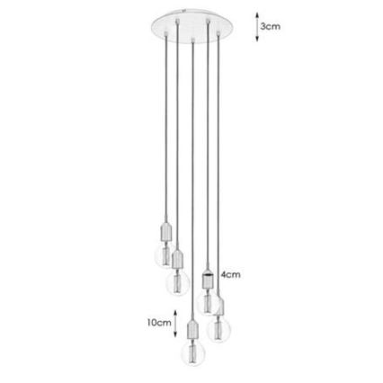 Markslöjd 108100 - Lampadario su filo BRONX 5xE27/60W/230V bronzo