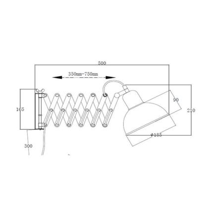 Markslöjd 108104 - Applique RIGGS 1xE27/60W/230V ottone