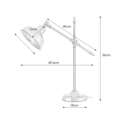 Markslöjd 108116 - Lampada da tavolo GRIMSTAD 1xE27/60W/230V