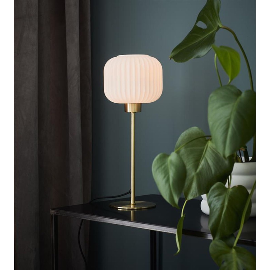 Markslöjd 108120 - Lampada da tavolo SOBER 1xE27/60W/230V ottone