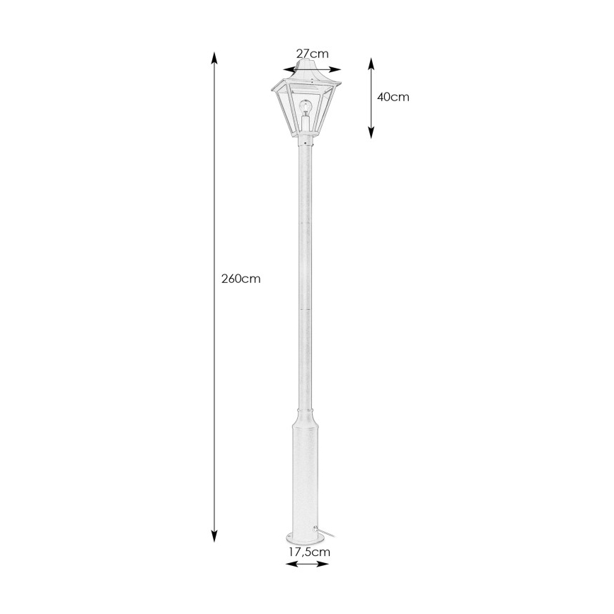Markslöjd 108171 - Lampada da esterno LED GARDEN24 LED/3W/24V 260 cm IP44 nera