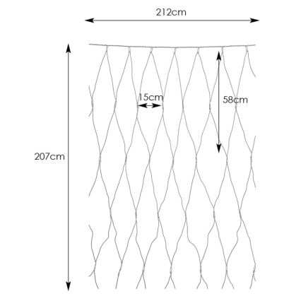 Markslöjd 108178 - Tenda natalizia LED da esterno GARDEN24 160xLED/24V 2x2m bianco caldo