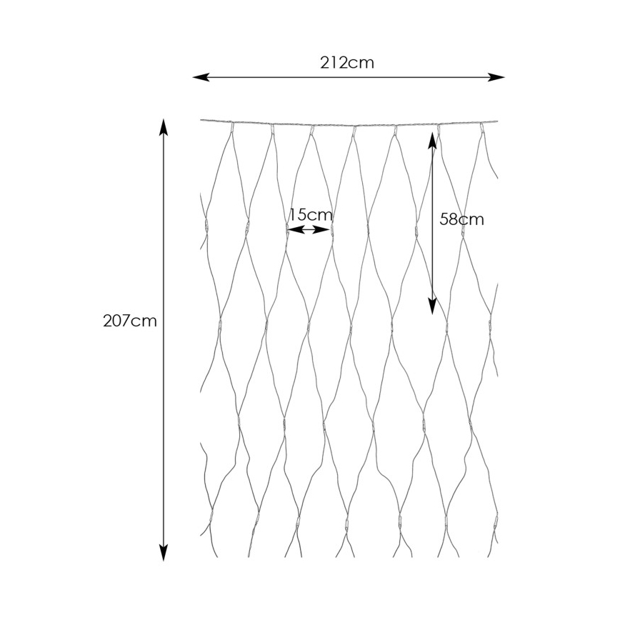 Markslöjd 108178 - Tenda natalizia LED da esterno GARDEN24 160xLED/24V 2x2m bianco caldo