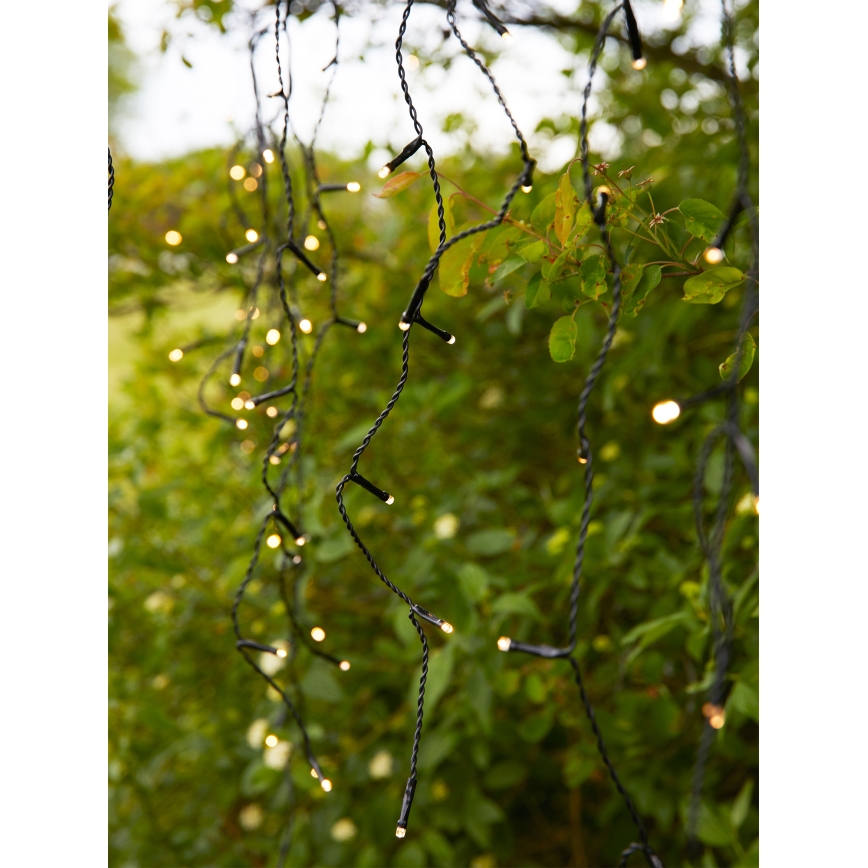 Markslöjd 108179 - Tenda luminosa natalizia LED da esterno GARDEN24 160xLED/24V 3,1m bianco caldo