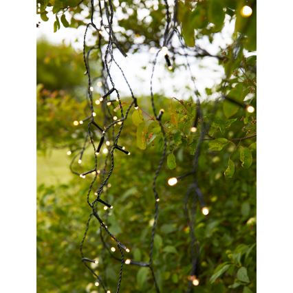 Markslöjd 108179 - Tenda luminosa natalizia LED da esterno GARDEN24 160xLED/24V 3,1m bianco caldo