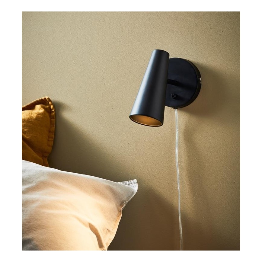 Markslöjd 108200 - Luce Spot da parete CREST 1xGU10/7W/230V nero