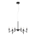 Markslöjd 108209 - Lampadario su corda MONARCH 6xE14/18W/230V nero