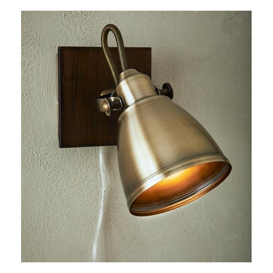 Markslöjd 108212 - Faretto da parete NATIVE 1xE14/18W/230V ottone/marrone