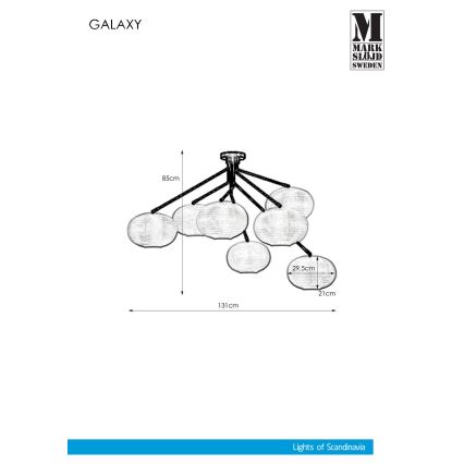 Markslöjd 108216 - Lampadario a plafone GALAXY 7xE27/15W/230V