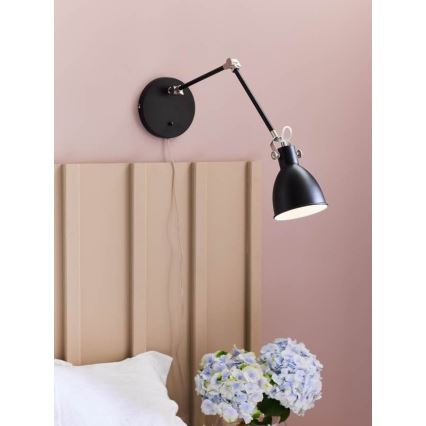 Markslöjd 108250 - Lampada da parete HOUSE 1xE14/40W/230V nero