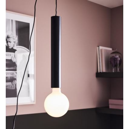 Markslöjd 108260 - Lampadario su corda  SENCILLO 1xE27/40W/230V nero