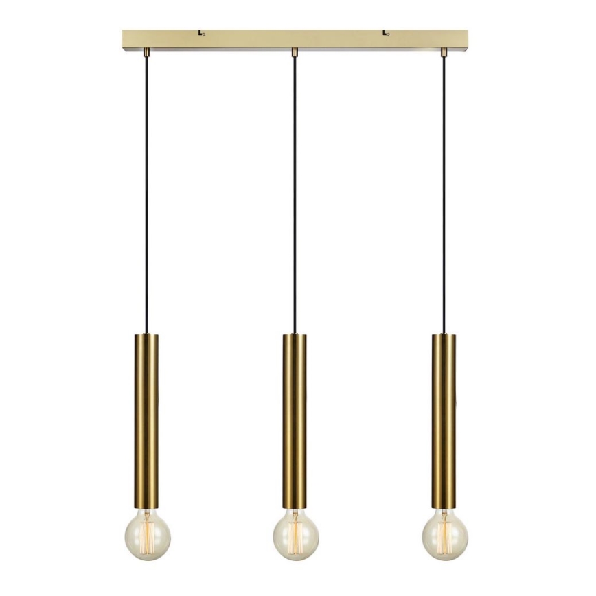 Markslöjd 108261 - Lampadario su filo SENCILLO 3xE27/40W/230V oro