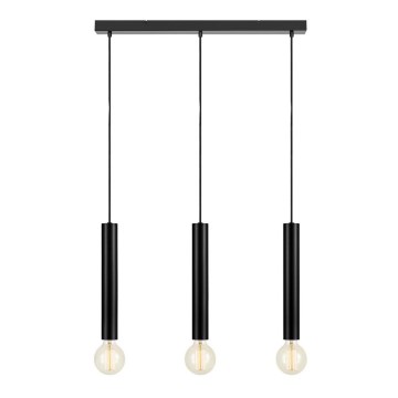 Markslöjd 108262 - Lampadario su filo SENCILLO 3xE27/40W/230V nero