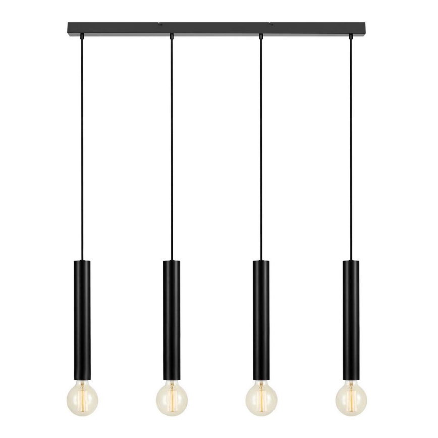 Markslöjd 108264 - Lampadario su filo SENCILLO 4xE27/40W/230V nero