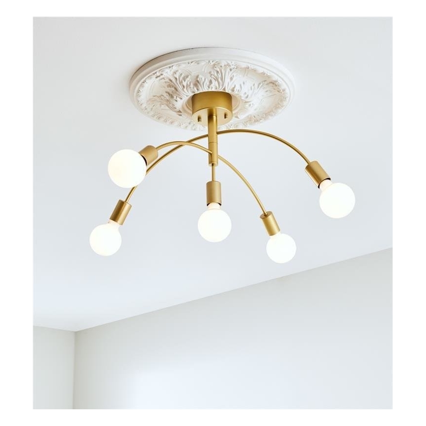Markslöjd 108285 - Lampadario a plafone CYGNUS 5xE27/40W/230V oro