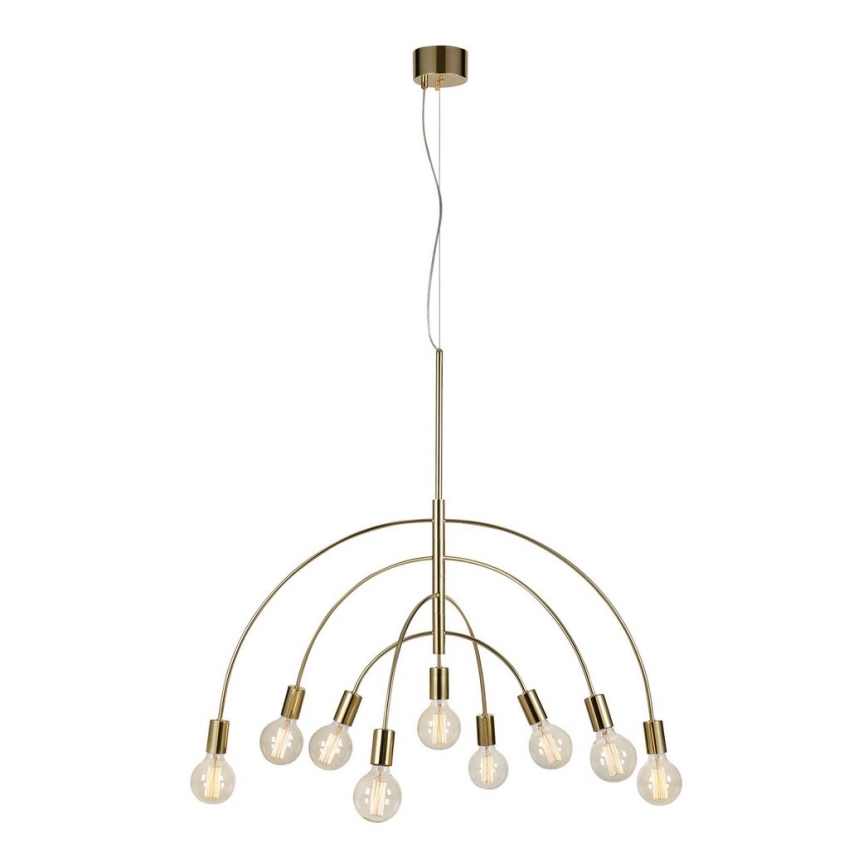 Markslöjd 108289 - Lampadario su filo LAVELLO 9xE27/40W/230V oro