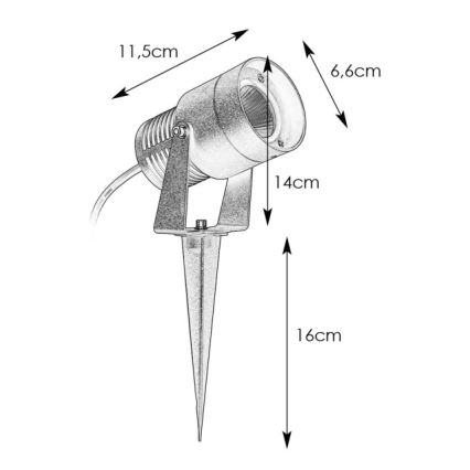 Markslöjd 108404 - Lampada da esterno LED RGBW GARDEN24 LED/6W/24V 30 cm IP44 nera