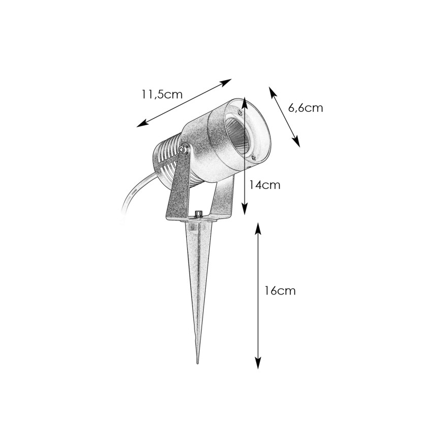Markslöjd 108404 - Lampada da esterno LED RGBW GARDEN24 LED/6W/24V 30 cm IP44 nera