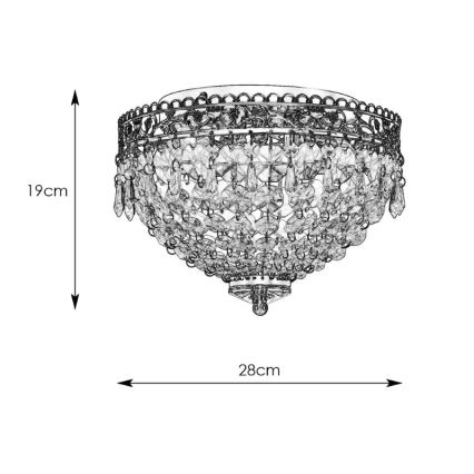 Markslöjd 108423 - Plafoniera JOLINE 2xE14/40W/230V cromo opaco