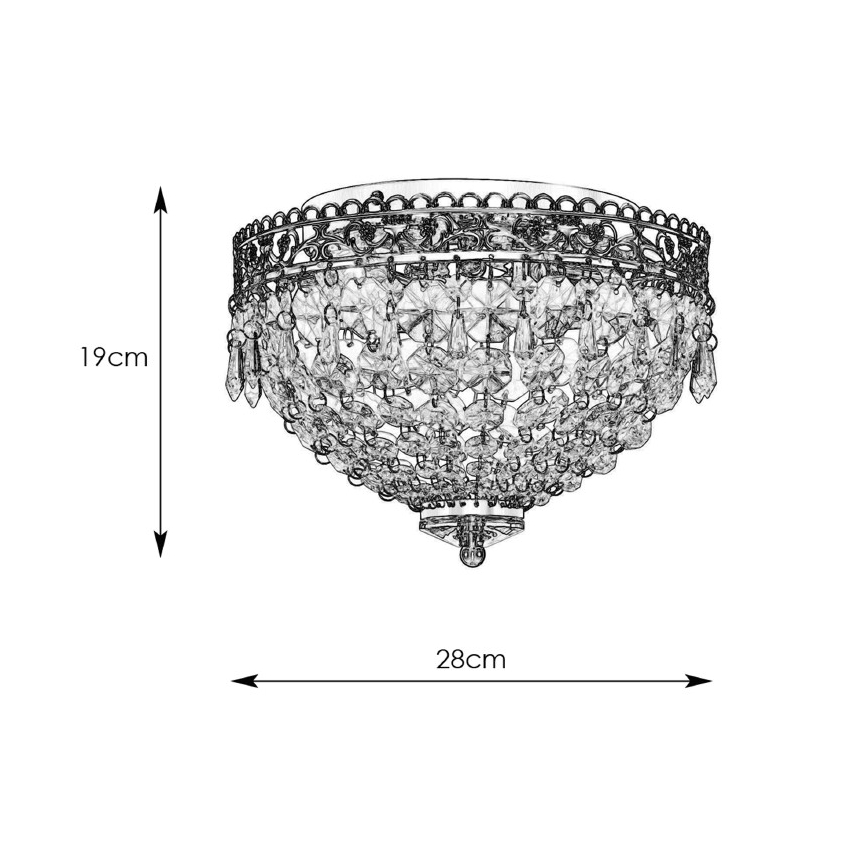 Markslöjd 108423 - Plafoniera JOLINE 2xE14/40W/230V cromo opaco