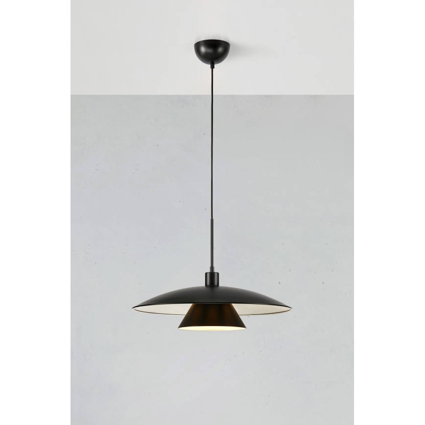 Markslöjd 108431 - Lampadario a sospensione con filo MILLINGE 1xE27/40W/230V nero