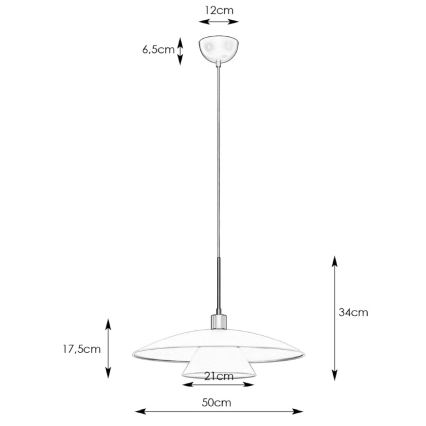 Markslöjd 108431 - Lampadario a sospensione con filo MILLINGE 1xE27/40W/230V nero
