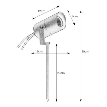 Markslöjd 108484 - Lampada da esterno LED GARDEN24 LED/6W/24V 30 cm IP44 nera