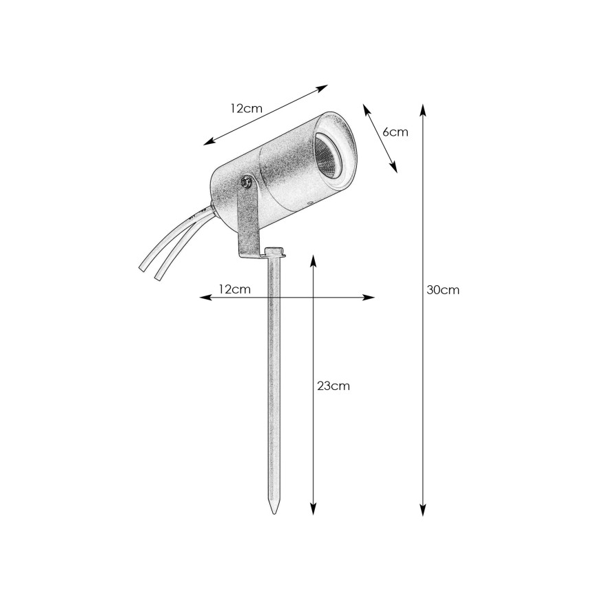 Markslöjd 108484 - Lampada da esterno LED GARDEN24 LED/6W/24V 30 cm IP44 nera