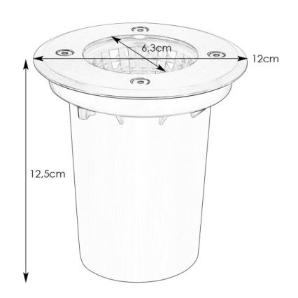 Markslöjd 108537 - Faretto da incasso LED per esterni GARDEN24 LED/9W/24V IP44 cromo opaco