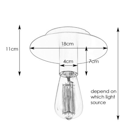 Markslöjd 108541 - Plafoniera PIATTO 1xE27/40W/230V oro