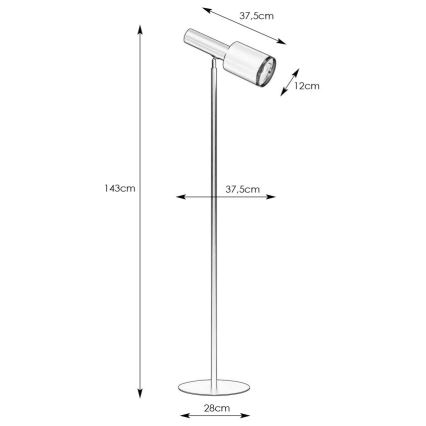 Markslöjd 108542 - Lampada da terra OZZY 1xE27/40W/230V nero