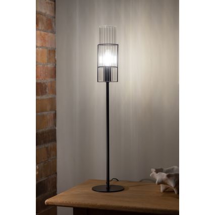 Markslöjd 108556 - Lampada da tavolo TUBO 1xE14/40W/230V 65 cm nero/clear