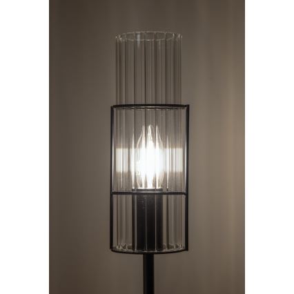 Markslöjd 108556 - Lampada da tavolo TUBO 1xE14/40W/230V 65 cm nero/clear