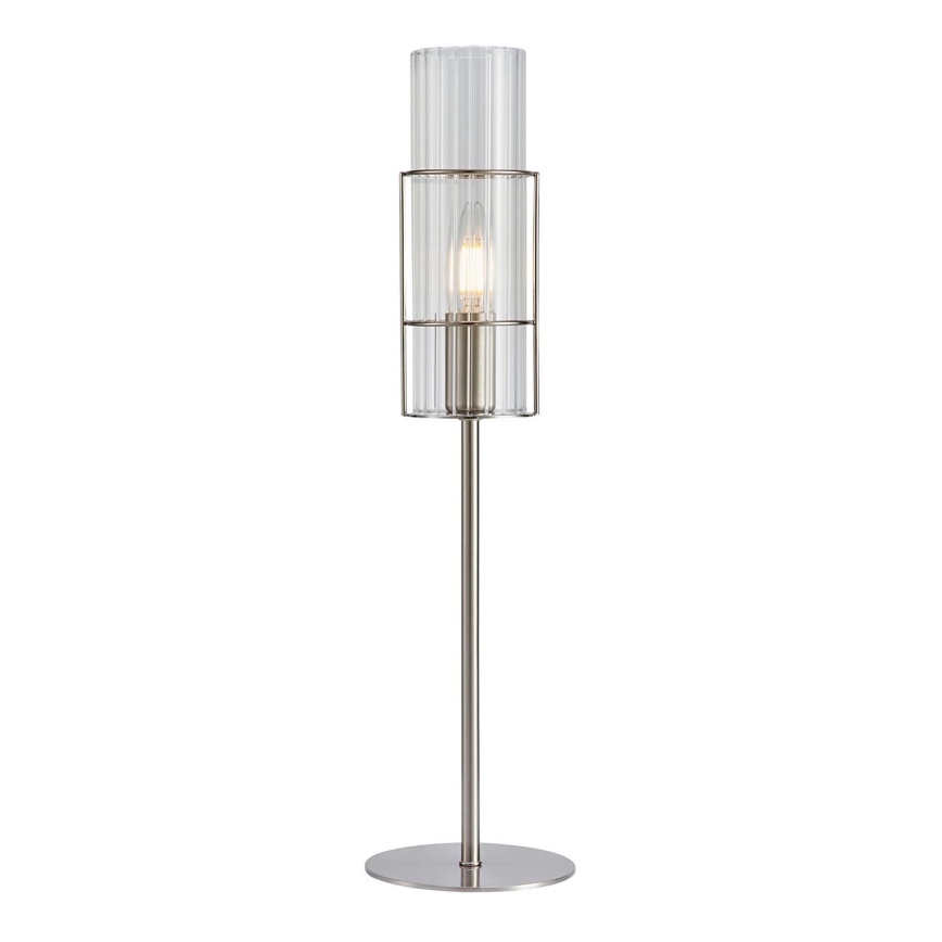 Markslöjd 108557 - Lampada da tavolo TUBO 1xE14/40W/230V 50 cm cromo lucido/clear