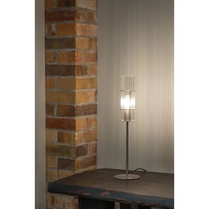 Markslöjd 108557 - Lampada da tavolo TUBO 1xE14/40W/230V 50 cm cromo lucido/clear