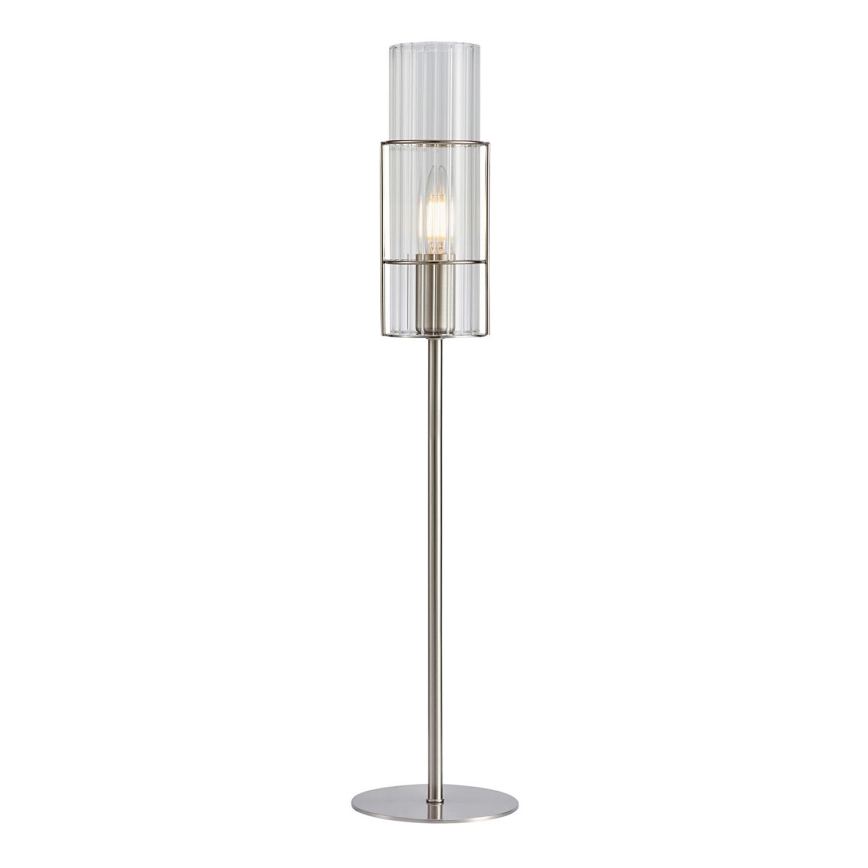 Markslöjd 108558 - Lampada da tavolo TUBO 1xE14/40W/230V 65 cm cromo lucido/clear