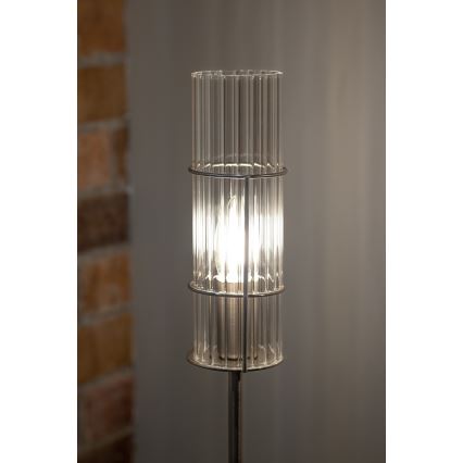 Markslöjd 108558 - Lampada da tavolo TUBO 1xE14/40W/230V 65 cm cromo lucido/clear