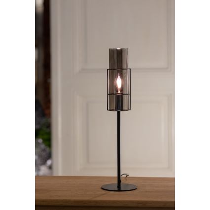 Markslöjd 108559 - Lampada da tavolo TUBO 1xE14/40W/230V 50 cm nero