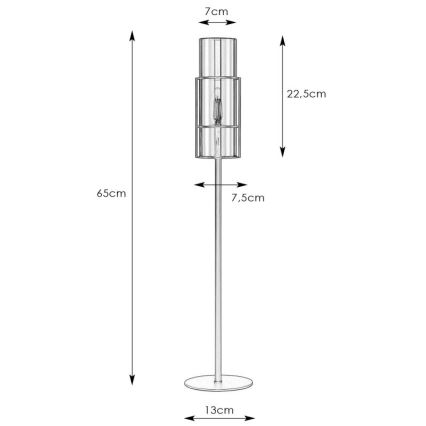 Markslöjd 108560 - Lampada da tavolo TORCIA 1xE14/40W/230V 65 cm nero