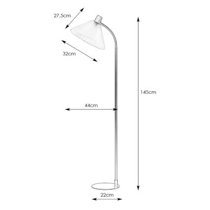 Markslöjd 108569 - Lampada con piedistallo MIRA 1xE27/40W/230V oro