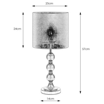 Markslöjd 108574 - Lampada da tavolo OCTO 1xE27/40W/230V nero/oro