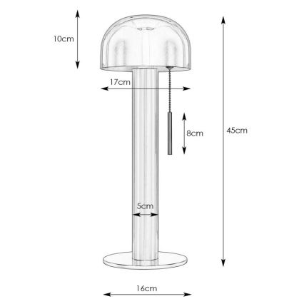 Markslöjd 108576 - Lampada da tavolo COSTA 2xG9/18W/230V nero/oro